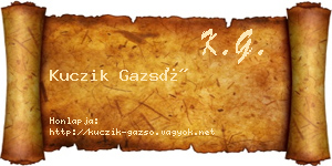 Kuczik Gazsó névjegykártya